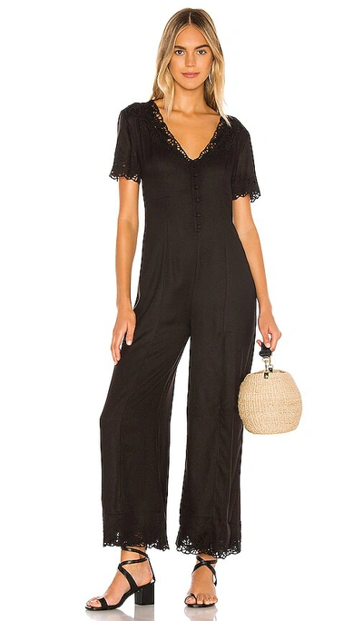 Amuse Society Canyon Palms Jumpsuit In Black Sands