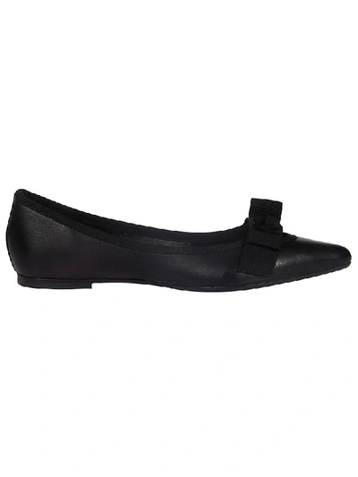 Anna Baiguera Malikaflex Pointed Ballerinas In Natural Black