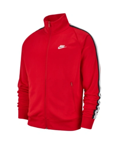 Nike Sportswear N98 Men's Knit Warm-up Jacket (university Red) - Clearance Sale In Red/blk