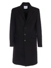 DONDUP BLACK WOOL AND CACHMERE BLEND COAT,11030872