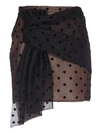 N°21 BLACK POLKA DOTS MINI SKIRT,11030812