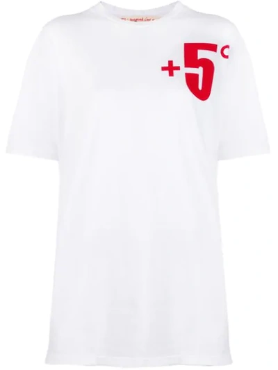 Vivienne Westwood Anglomania Loose-fit '+5º' T-shirt In White