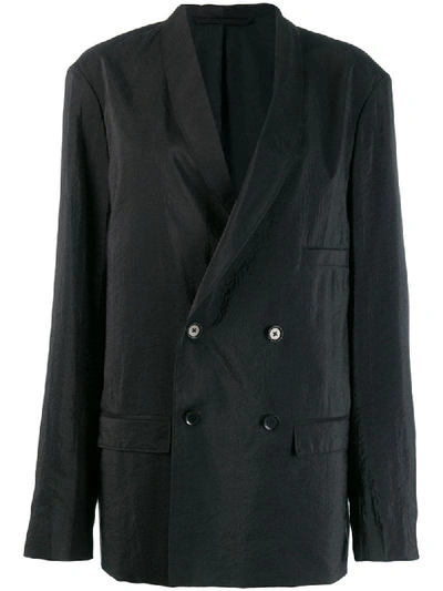 Lemaire Double Breasted Jacket - Black