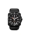Bell & Ross Br 03-92 Diver Black Matte Automatic 42mm Ceramic And Rubber Watch, Ref. No. Br0392-d-bl-ce/srb In Black