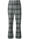 CEDRIC CHARLIER SLIM CHECKED TROUSERS