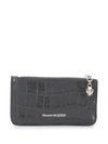 ALEXANDER MCQUEEN CROCODILE EMBOSSED COIN POUCH