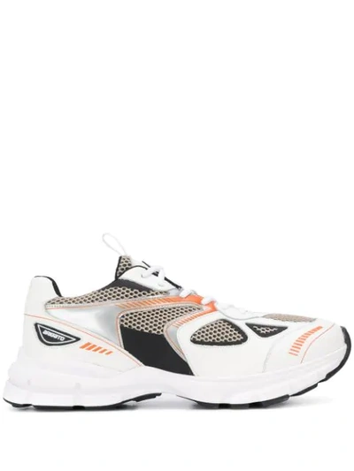 Axel Arigato Marathon Panelled Metallic Sneakers In White