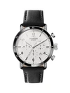 Shinola Canfield Sport Stainless Steel Chronograph Leather Strap Watch In Brown
