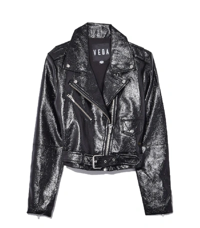 Veda Vinyl Baby Jane Jacket In Black