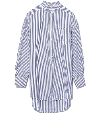 Alex Mill Popover Tunic Bi Stripes In Royal Blue/white