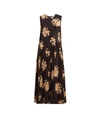 RAEY Darted Vintage Floral-Print Silk Dress