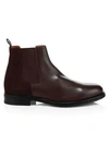 Aquatalia Giancarlo Leather Chelsea Boots In Brown