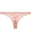 Fleur Du Mal Tie-detail Thong In Tan