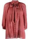 ZIMMERMANN POLKA-DOT FLARED BLOUSE