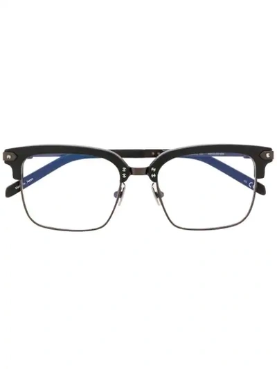 Hublot Eyewear Half Square Frame Glasses In 黑色