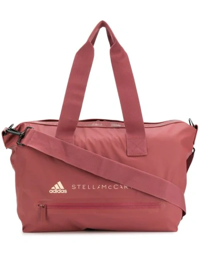 Adidas By Stella Mccartney Logo Print Tote Bag In Red