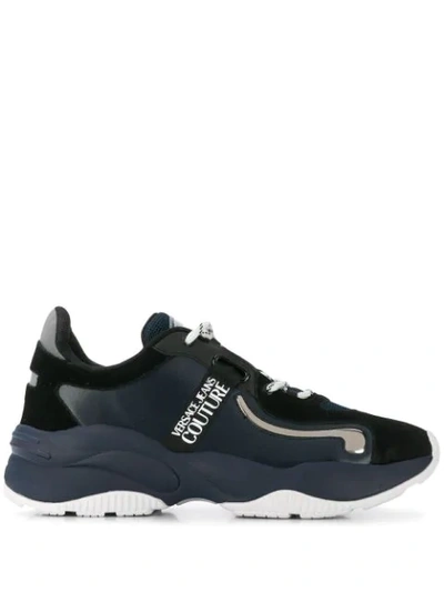 Versace Jeans Couture Logo Trainers In Blue