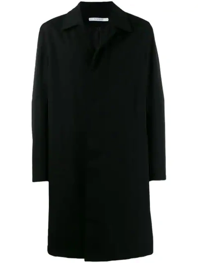 Givenchy Logo Embellished Single-breasted Coat In Black
