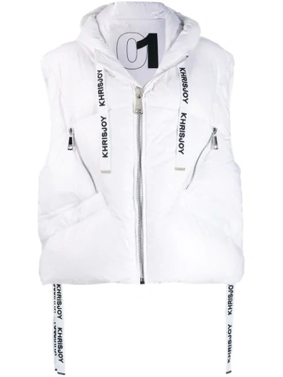 Khrisjoy Logo Padded Gilet In White