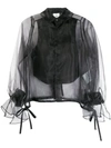 COMME DES GARÇONS SHEER BUTTONED UP BLOUSE