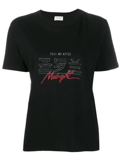 Saint Laurent Midnight T-shirt - 黑色 In Black