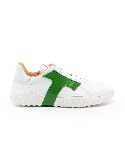 Tod's Rubber T Leather Sneakers In White