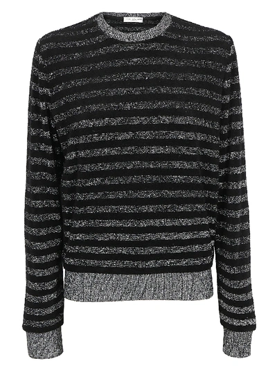 Saint Laurent Sweatshirt In Noir/argent