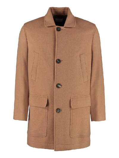 Brunello Cucinelli Cashmere Coat In Camel