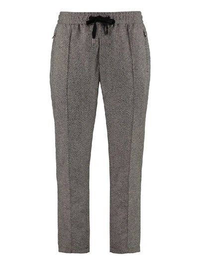 Dolce & Gabbana Wool Jogging Style Trousers In Grey