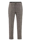 DOLCE & GABBANA PRINCE OF WALES CHECK WOOL TROUSERS,11032949