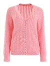 ALESSANDRA RICH CABLE-KNIT CARDIGAN,11032743