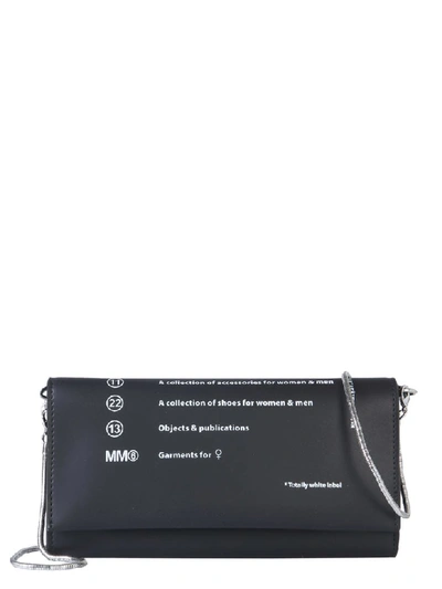Mm6 Maison Margiela Mini Bag With Shoulder Strap In Black