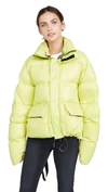 Ben Taverniti Unravel Project Regular Puffer Jacket In Lime