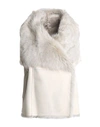 Yves Salomon Biker Jacket In Light Grey