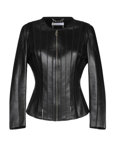 Versace Biker Jacket In Black