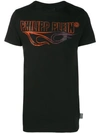 PHILIPP PLEIN FLAME STUDDED LOGO T-SHIRT