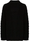 RAF SIMONS ARAN CABLE KNIT LAYERED JUMPER