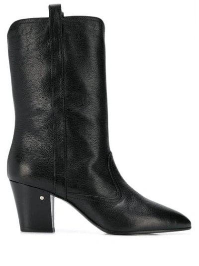 Laurence Dacade Simona High Heels Ankle Boots In Black Leather