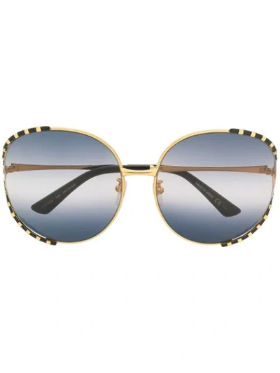Gucci Oversized Sunglasses - 金色 In Gold
