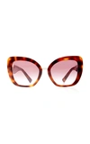 Valentino Square-frame Tortoiseshell Acetate Sunglasses In Brown
