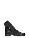 STRATEGIA COMBAT BOOTS IN BLACK LEATHER,11033357