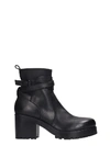 STRATEGIA HIGH HEELS ANKLE BOOTS IN BLACK LEATHER,11033356