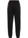 HAIDER ACKERMANN LAYERED CUFF CROPPED TRACK TROUSERS