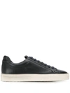 DOUCAL'S CONTRASTING SOLE LACE-UP SNEAKERS