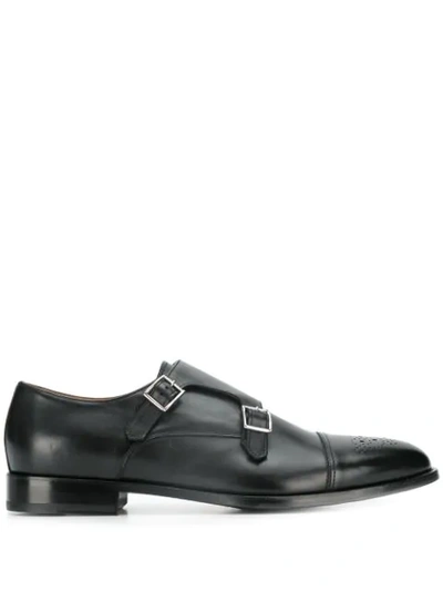 Doucal's Orlando Double-buckle Monk Shoes In Black