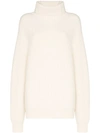 HAIDER ACKERMANN HAIDER ACKERMANN RIBBED CASHMERE JUMPER - 白色