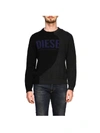DIESEL CREW NECK PULLOVER WITH MAXI LOGO,11033391