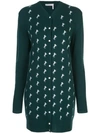 CHLOÉ HORSE EMBROIDERED KNIT CARDIGAN DRESS