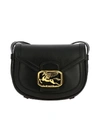 ETRO LEATHER BAG WITH MAXI METAL PLATE,11033438
