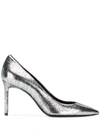 SAINT LAURENT METALLIC STILETTO PUMPS